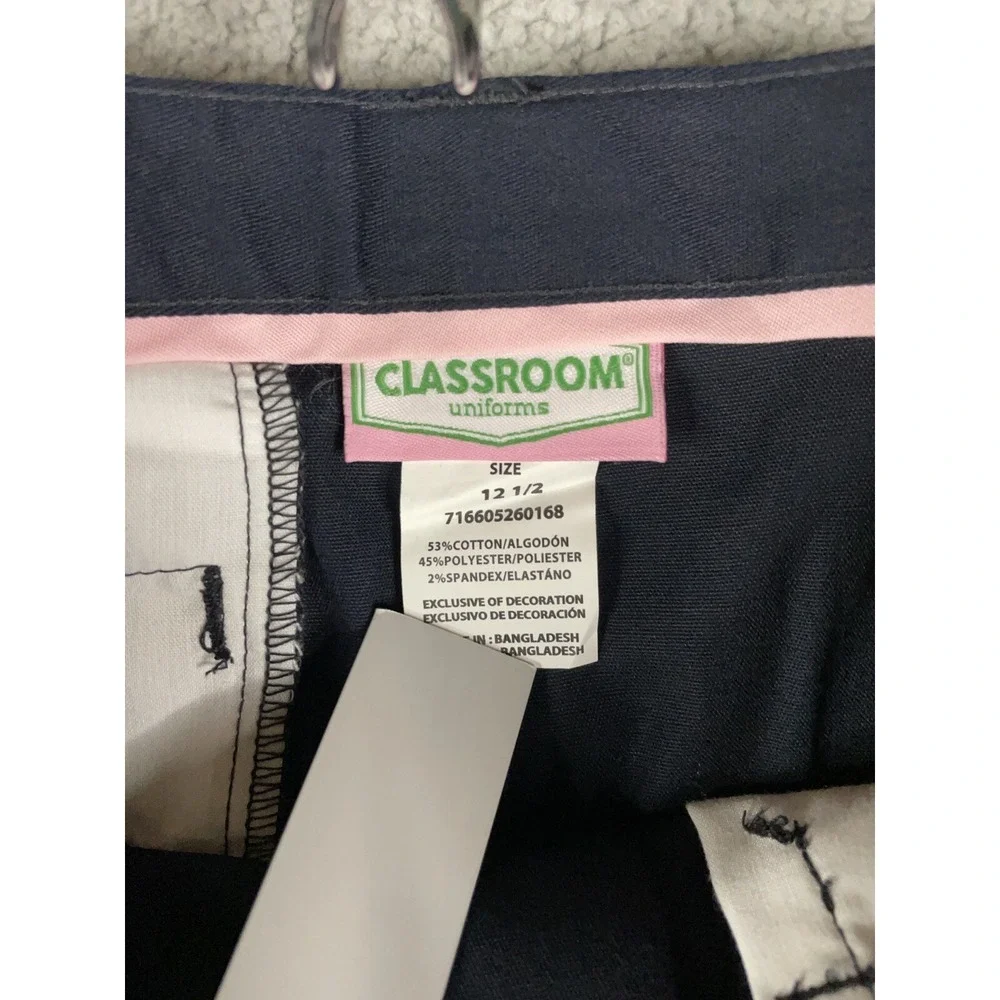 Classroom Girls‎ Plus Stretch Low Rise Size 12-1/2 Adjustable waist Navy.